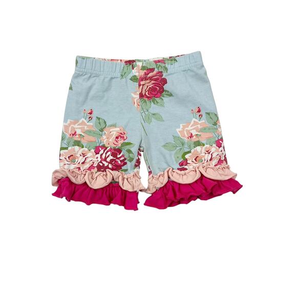 Southern Style Blue Floral Shorties - Picture 1 of 5